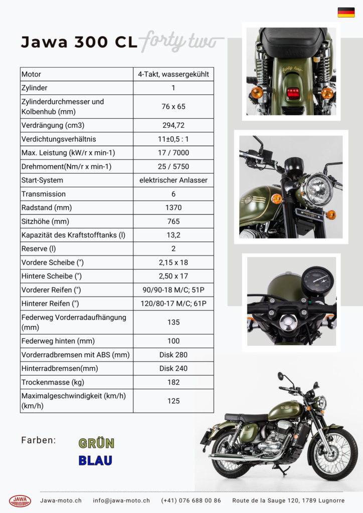 Jawa 300 CL “Forty Two” – the limited edition - Jawa Motorcycles ...